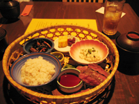 牛肉の炙り焼き御膳